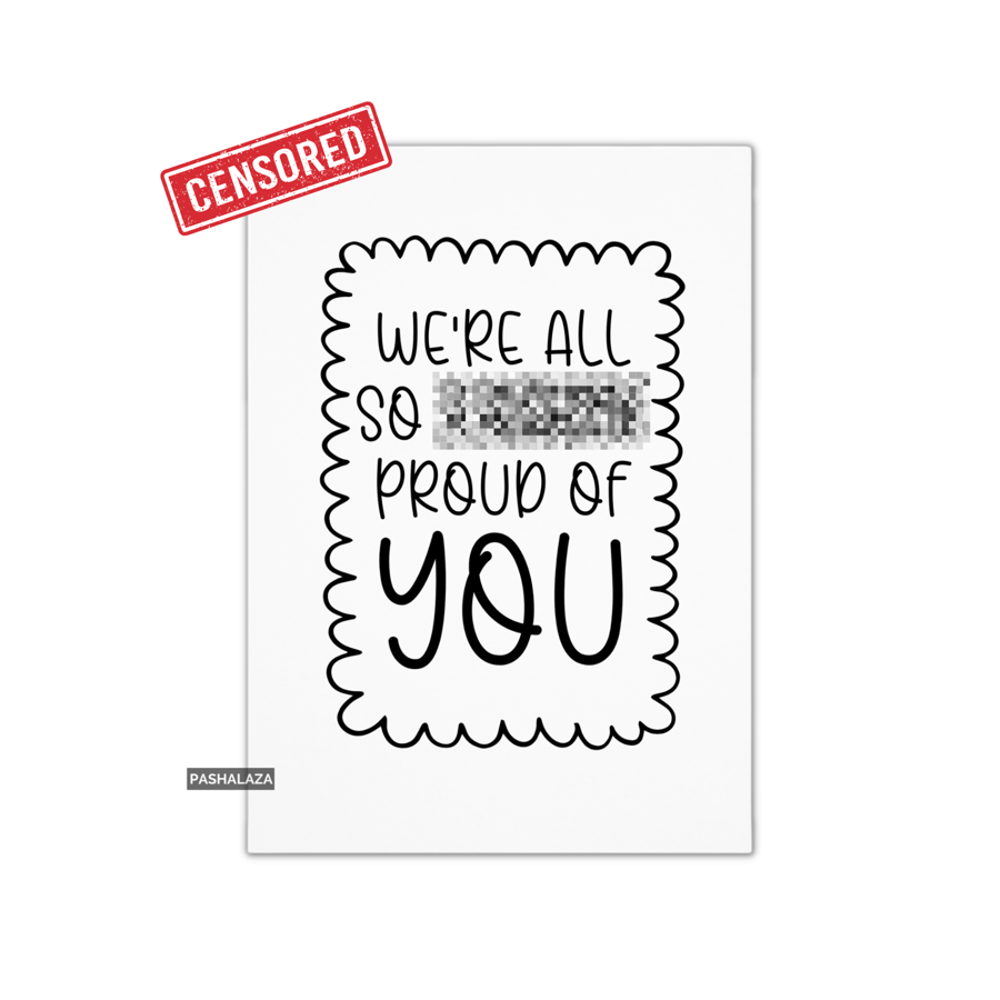 Funny Congrats Card - Novelty Congratulations Greeting Card