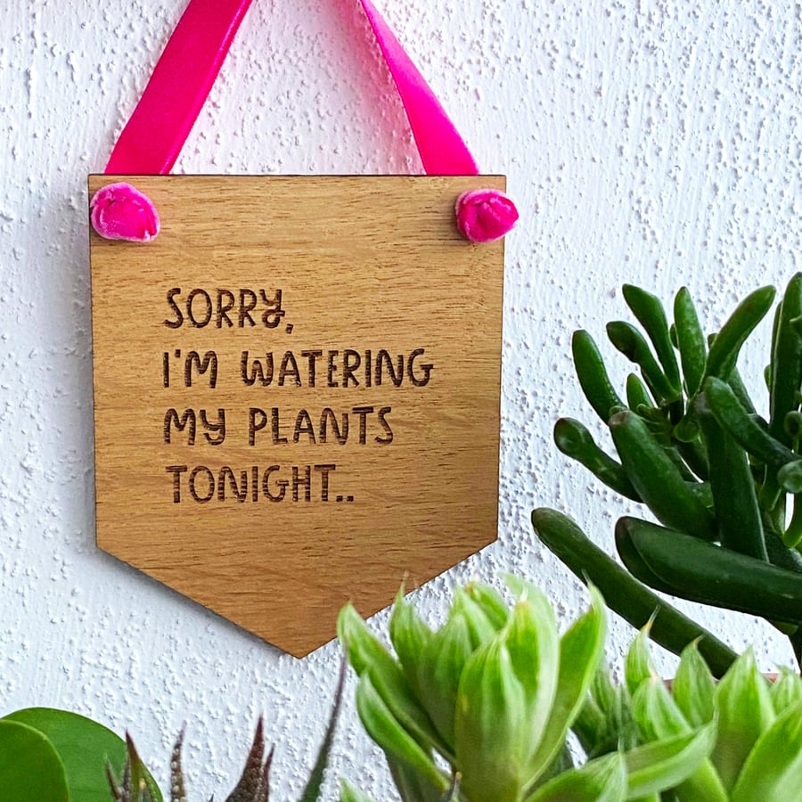 Hanging plaque decoration inspirational quote, unique gifts for plant lovers