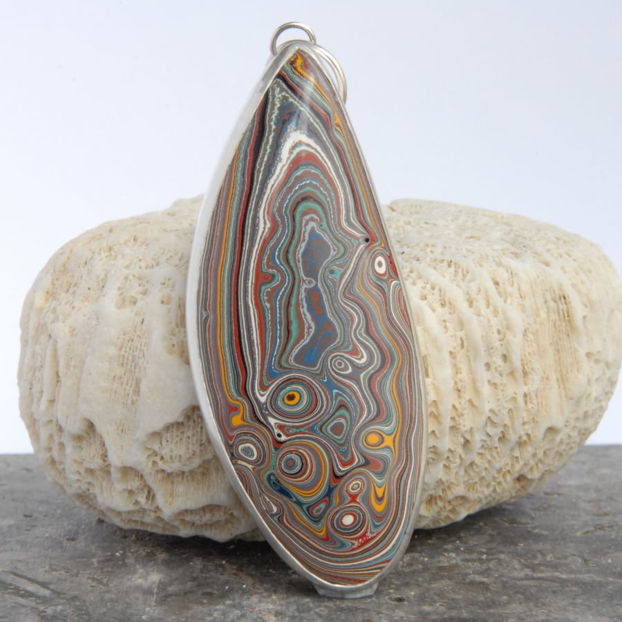 Late 70's Mustang Fordite pendant