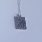 Sterling silver Border Terrier necklace