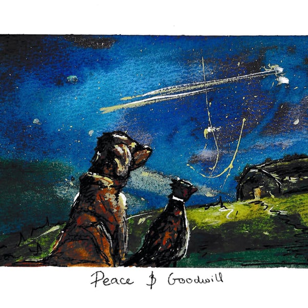 Pheasant and Farm Dog Near Dunsford