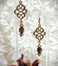 Brown Star Dust Glass Bead Earrings - Image 3