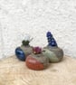 Miniature ceramic bud vase (set of 3)