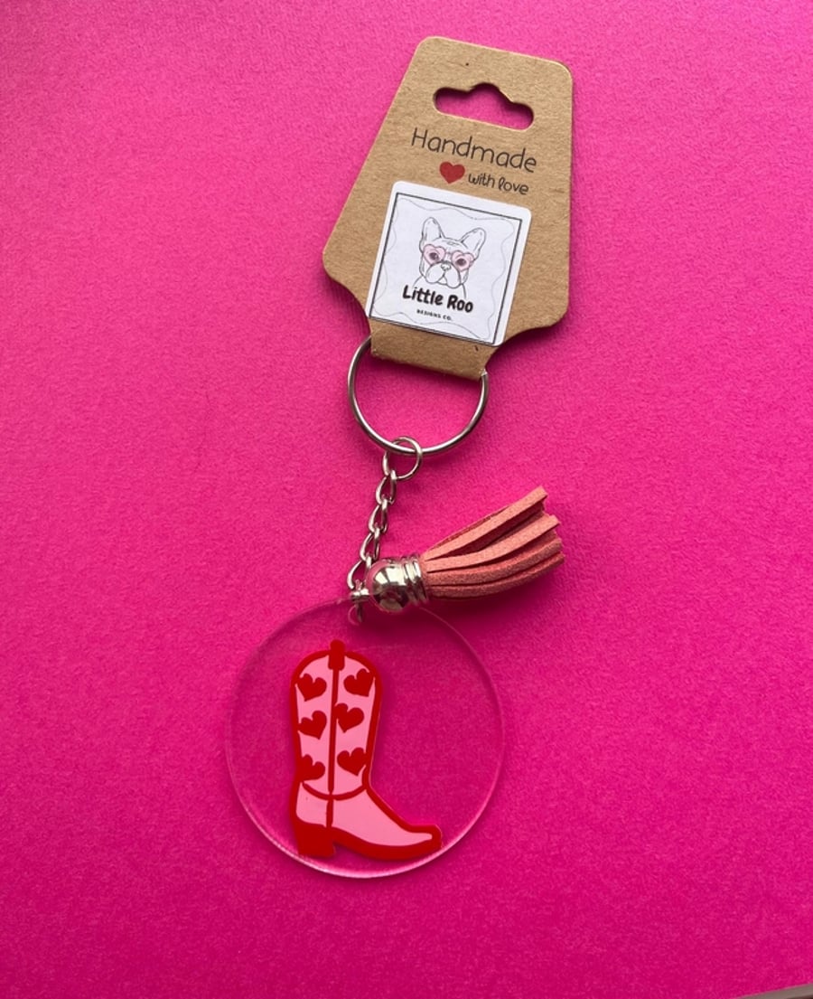 Cowboy Boot Keyring