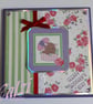 Cute Kitten In A Hat Box Mothers Day Card - Image 1