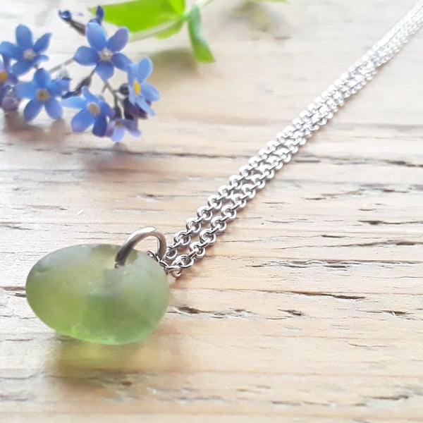 Fresh Green Seaglass Pendant 