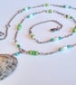 Beaded chain limpet shell necklace with pearls - Image 3
