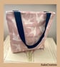 Oilcloth tote bag with zip fly away sorbet - Image 1