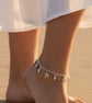 Anklet - Silver Plated Starfish & Droplets