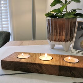 Handmade Oak Tealight Candle Holder - Table Centrepiece