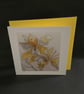 Modern Yellow Iris blank greeting card