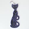 Embroidered Lace Cat Bookmark