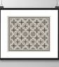 259 - Roman Mosaic Cross Stitch Pattern: Blackwork Geometric Design (PDF Chart) - Image 4