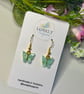 Mint Green Butterfly Earrings, Charm Earrings, Handmade Jewellery 