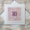 30th Birthday Card - Pink