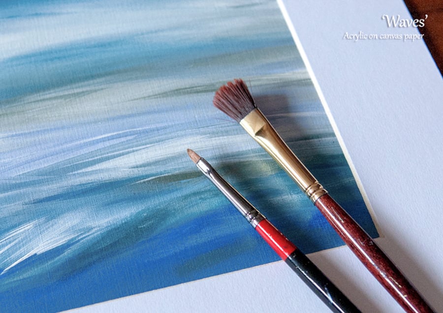 'Waves' acrylic painting