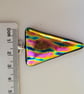 Metallic, triangular fused glass pendant - Image 8