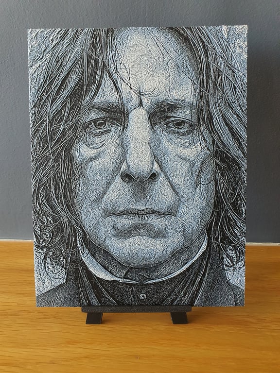 Professor Severus Snape Portrait 3D Printed Artwork Print "FREE EASEL STAND!"