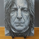 Professor Severus Snape Portrait 3D Printed Artwork Print "FREE EASEL STAND!"