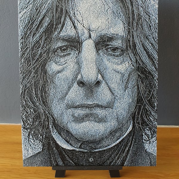 Professor Severus Snape Portrait 3D Printed Artwork Print "FREE EASEL STAND!"