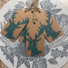 Hand Printed Mini Stag Gift Tags 