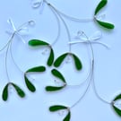 Stained Glass Mistletoe Bunch Suncatcher - Handmade Window Decoration 