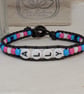 Trans ally bead and black leather bracelet with button fastener, LGBTQ  - Image 7