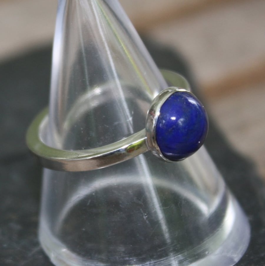 Silver Lapis Lazuli Ring