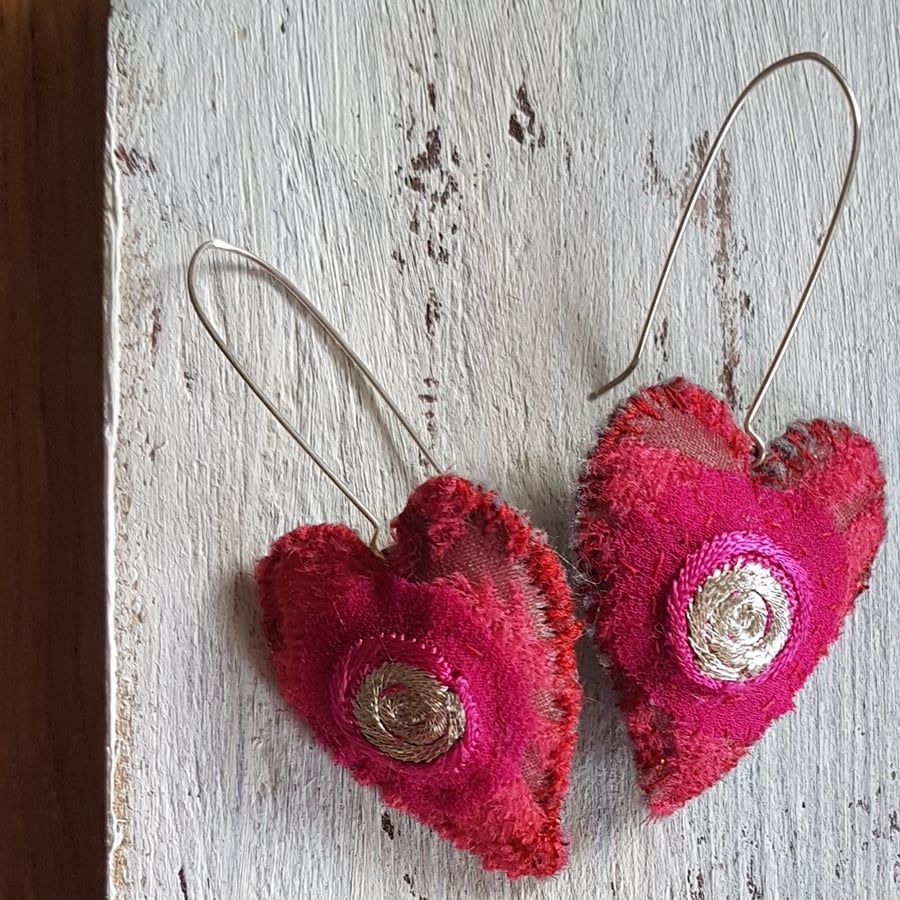 Vintage textile Earrings