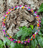 Wire, Bead and Fabric Wrapped Bracelet 