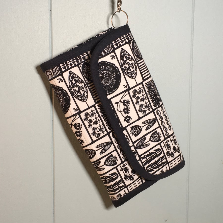 Black and Off-White Clutch Purse. Friend or Family Birthday Gift                