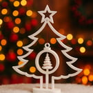 Christmas tree white red green 