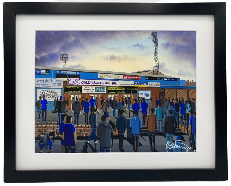 Chesterfield Framed & Unframed Fine Art Print Football Club FC, Saltergate Gift