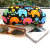 Colourful Elephants  Clutch Bag  Make up Purse