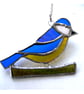 Bluetit Suncatcher Stained Glass British Bird Handmade Blue Tit  - Image 4