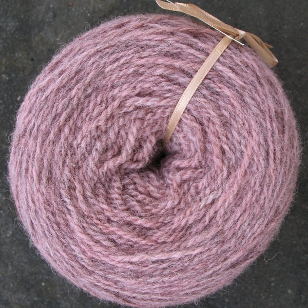 Hand-dyed Pure Jacob Double Knitting Wool Rose 100g