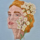 'Worth beyond beauty' Hand embroidery art