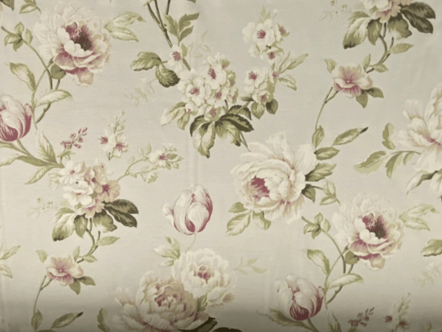 3 Rose Window Valances  53 x 18 inches  Cotton