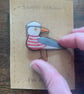 Seagull Pin Badge, brooch, resin bag charm, craft drop