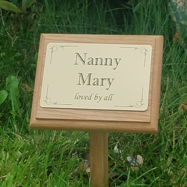 Wooden Grave Cremation Marker Engraved Memorial Plaque Wood memorial Plaque