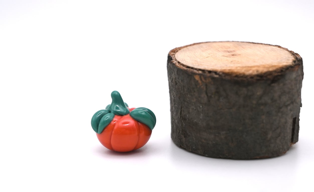 small glass pumpkin
