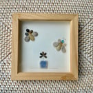 Pebble Art Butterflies and Flower Handcrafted Wall Art