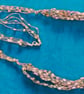 Crocheted necklace, lightweight in pastel shades of pink and yellow - Image 8
