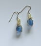 Scottish Blue Sea Glass Earrings – Handmade Drop Earrings - Coastal