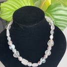 White Glass 17” Necklace
