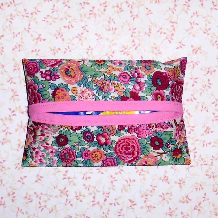 Pocket tissue holders - Liberty print pink