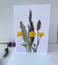 Handmade Real Pressed Flower Greeting card, Buttercups and, Grasses Birthday 01 - Image 4