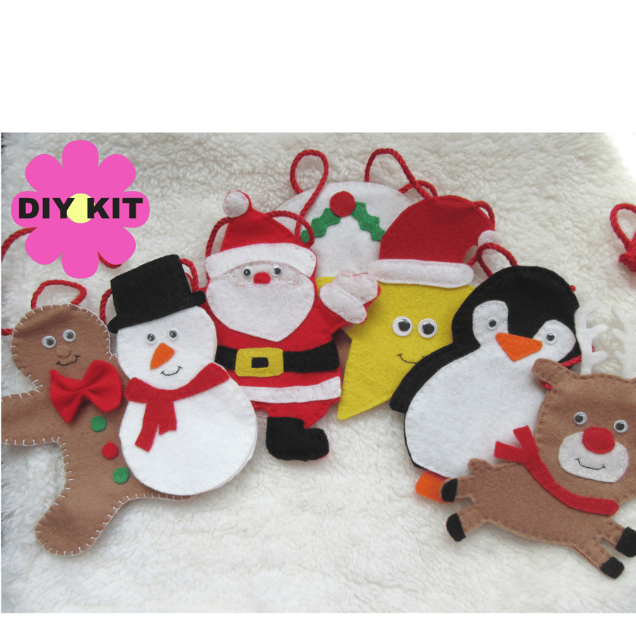 Christmas craft kit, craft kit, sew your own, Christmas garland, DIY kit