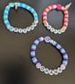 Lilo, Stitch, Ohana - 3 x Handcrafted Polymer Clay Elasticated Bracelets