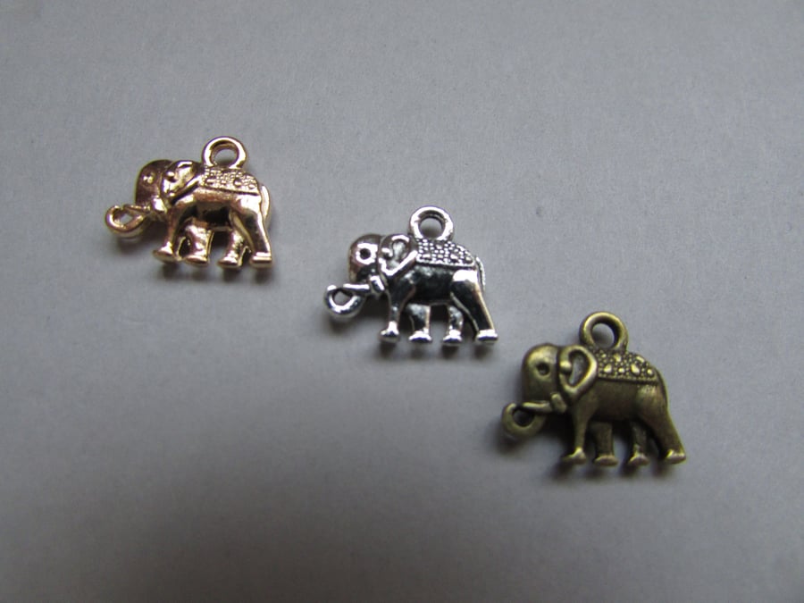 Elephant Jewellery Charm x 2
